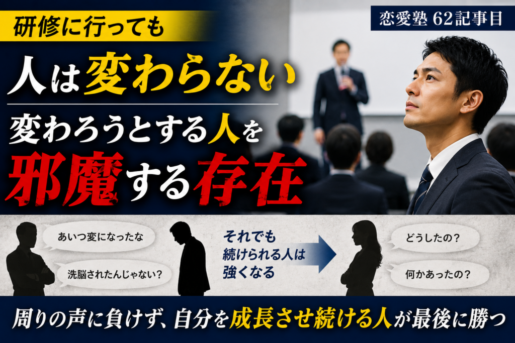 研修に行っても人は変わらない｜変わろうとする人を邪魔する存在