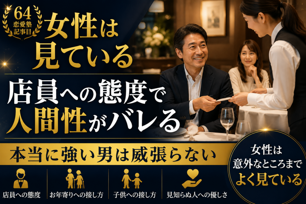 女性は見ている｜店員への態度で人間性がバレる