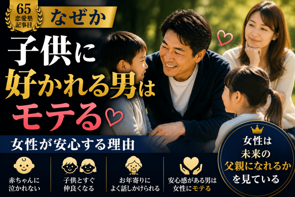 なぜか子供に好かれる男はモテる｜女性が安心する理由