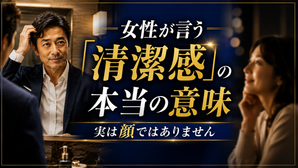 【40代男性必見】女性が言う「清潔感」の本当の意味とは？実は顔ではありません