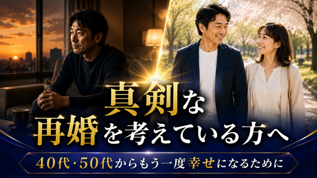 真剣な再婚を考えている方へ ～40代・50代からもう一度幸せになるために～