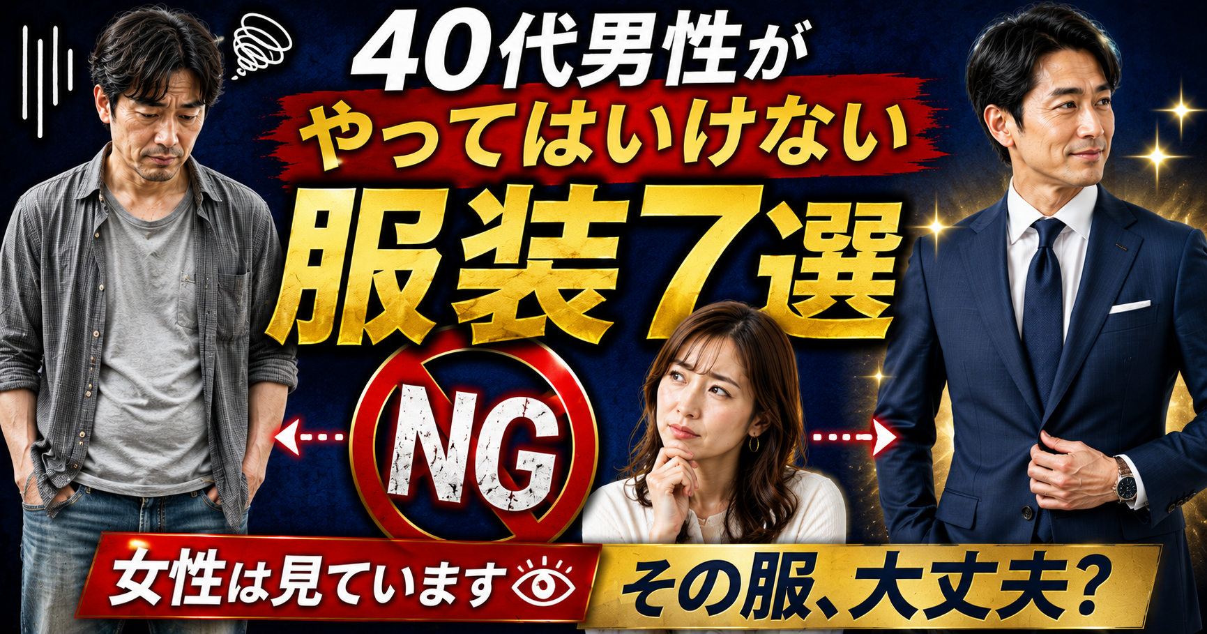 40代男性がやってはいけない服装7選