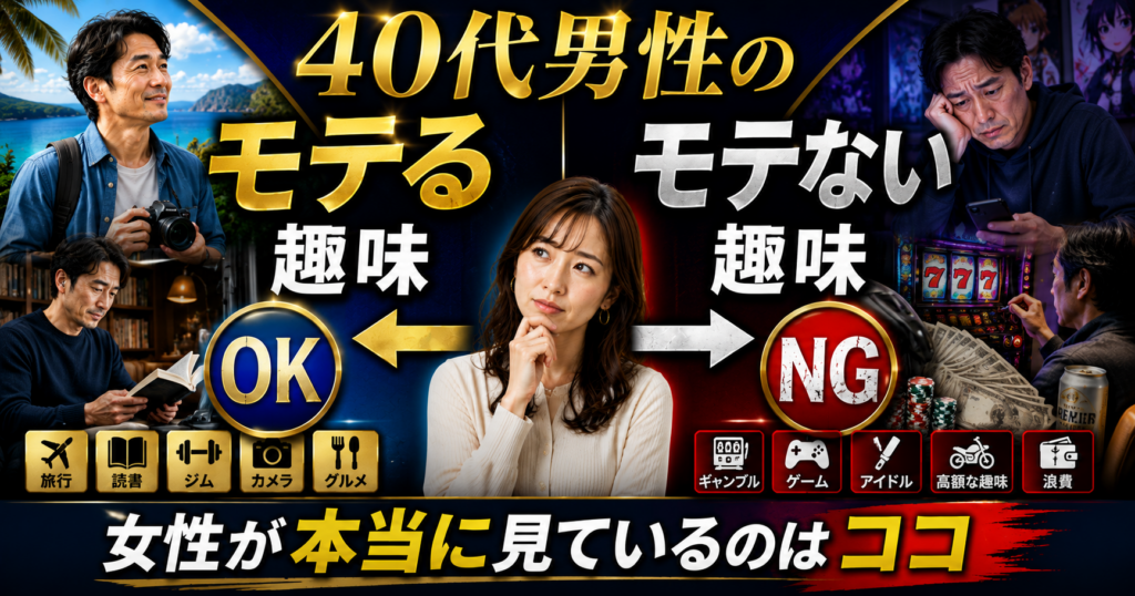 40代男性がモテる趣味・モテない趣味