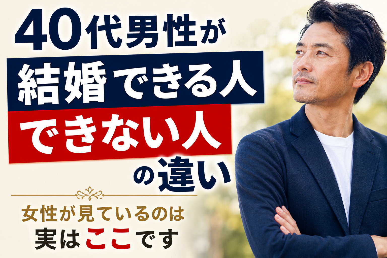 40代男性が結婚できる人・できない人の違い