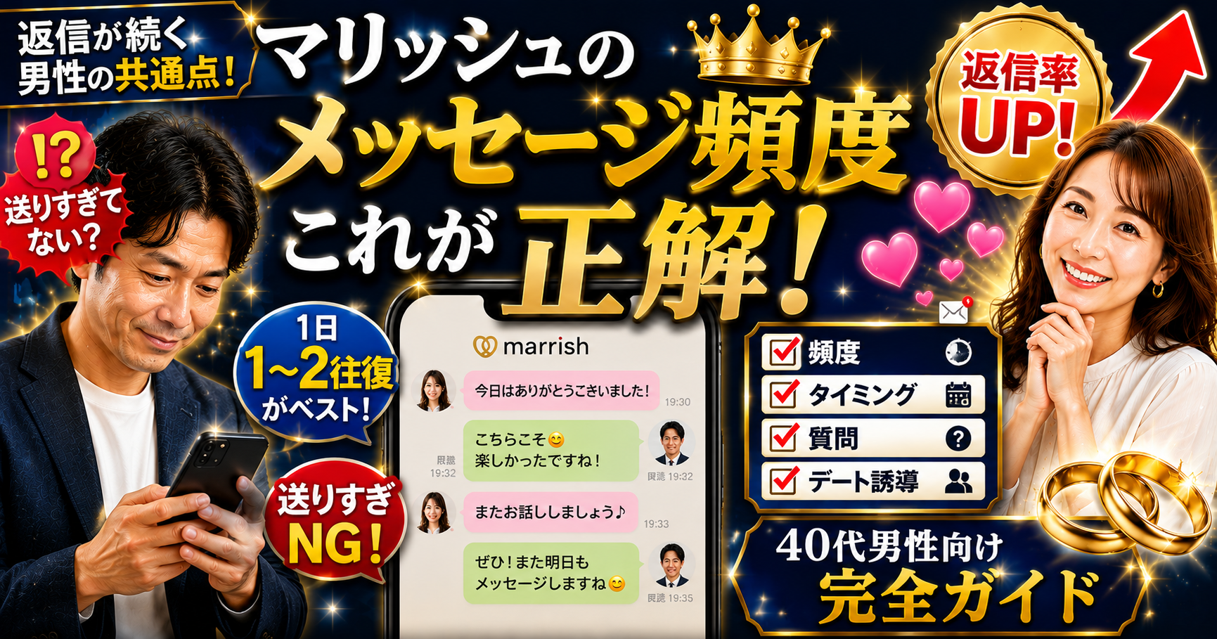 マリッシュのメッセージ頻度はどれくらいがベスト？40代男性向け解説