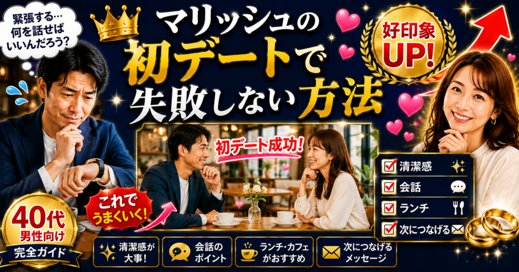 マリッシュの初デートで失敗しない方法｜40代男性向け完全ガイド
