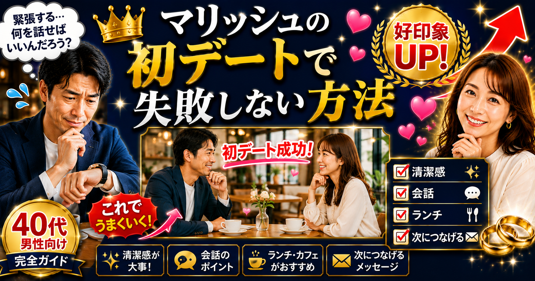 マリッシュの初デートで失敗しない方法｜40代男性向け完全ガイド